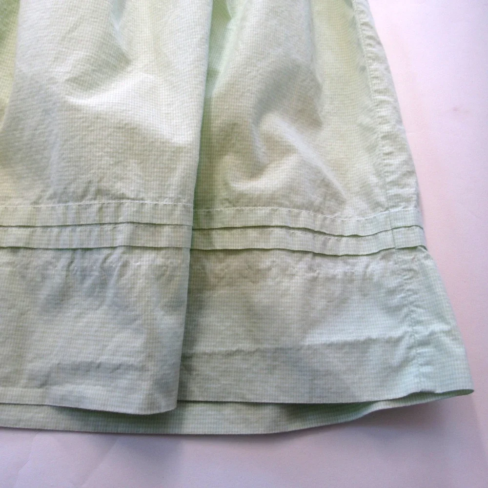 Vintage Peaches N Cream Easter Dress Size 5 Green Plaid Pastel Floral